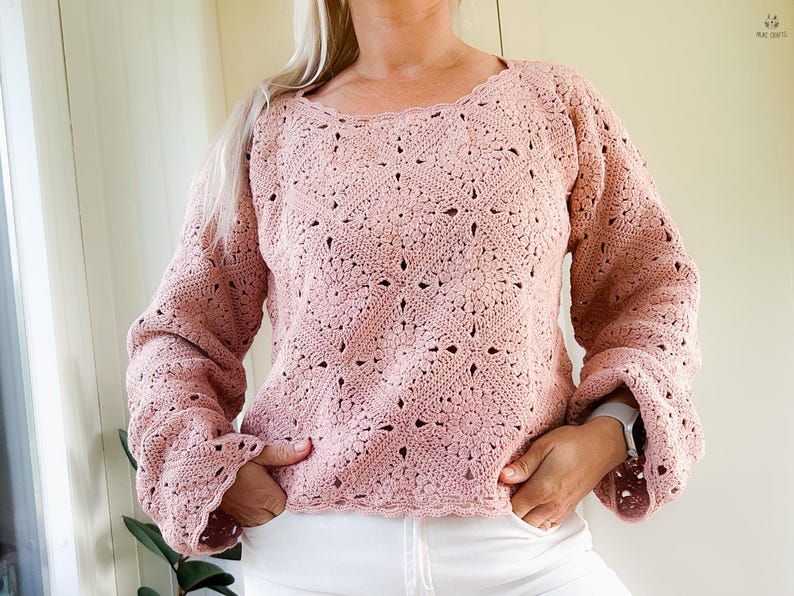 Wildflower Sweater Crochet Pattern