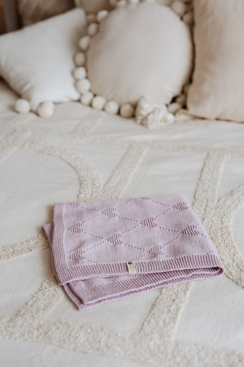 Hearts Blanket Knitting Pattern