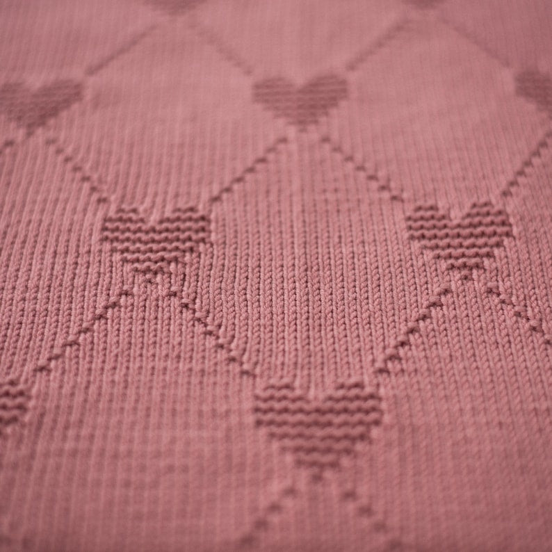 Hearts Blanket Knitting Pattern
