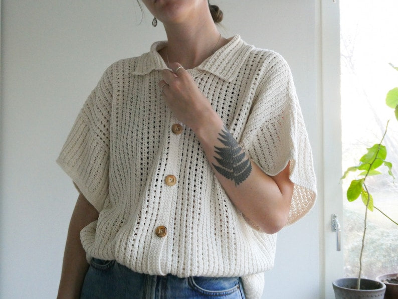 Breezy Button Up Crochet Pattern