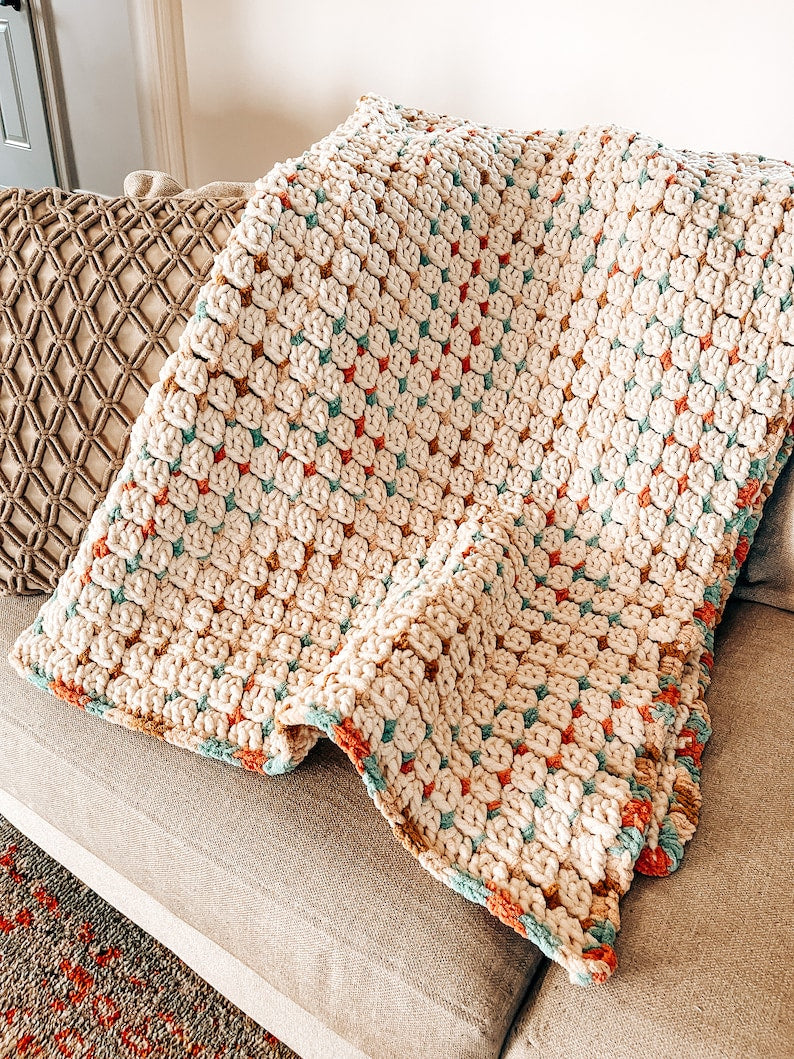 Tranquil Waves Blanket Crochet Pattern