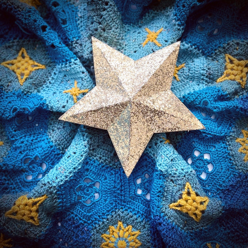 Blue Starlite Blanket Crochet Pattern