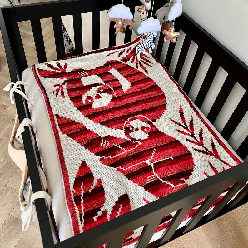 Sloths Blanket Crochet Pattern