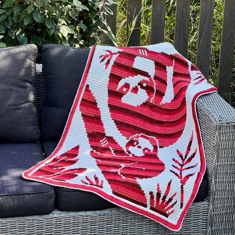 Sloths Blanket Crochet Pattern