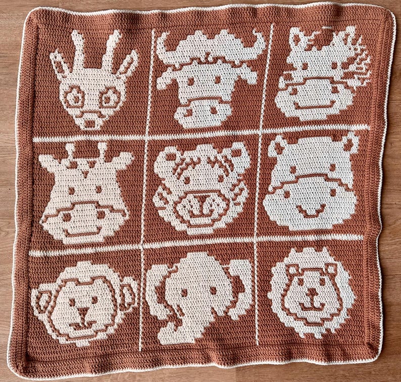 Animals Blanket Crochet Pattern