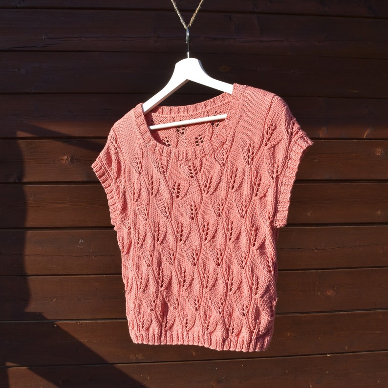 Floral Top Knitting Pattern