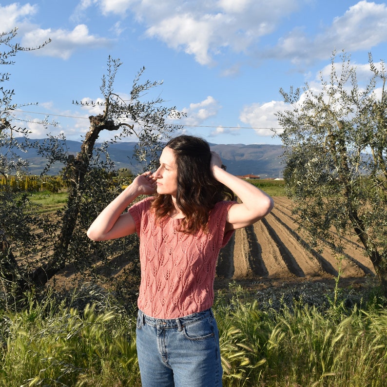 Floral Top Knitting Pattern