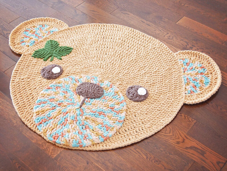 Playful Bear Mat Crochet Pattern