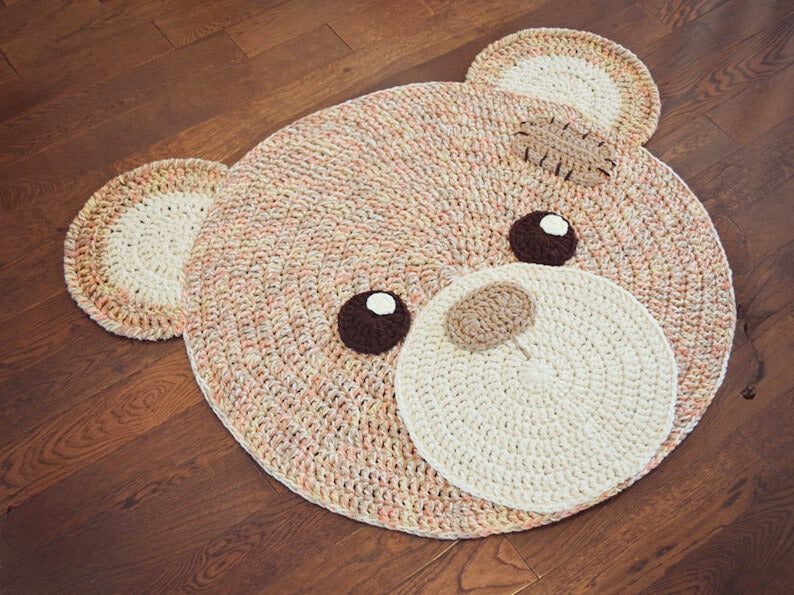 Playful Bear Mat Crochet Pattern