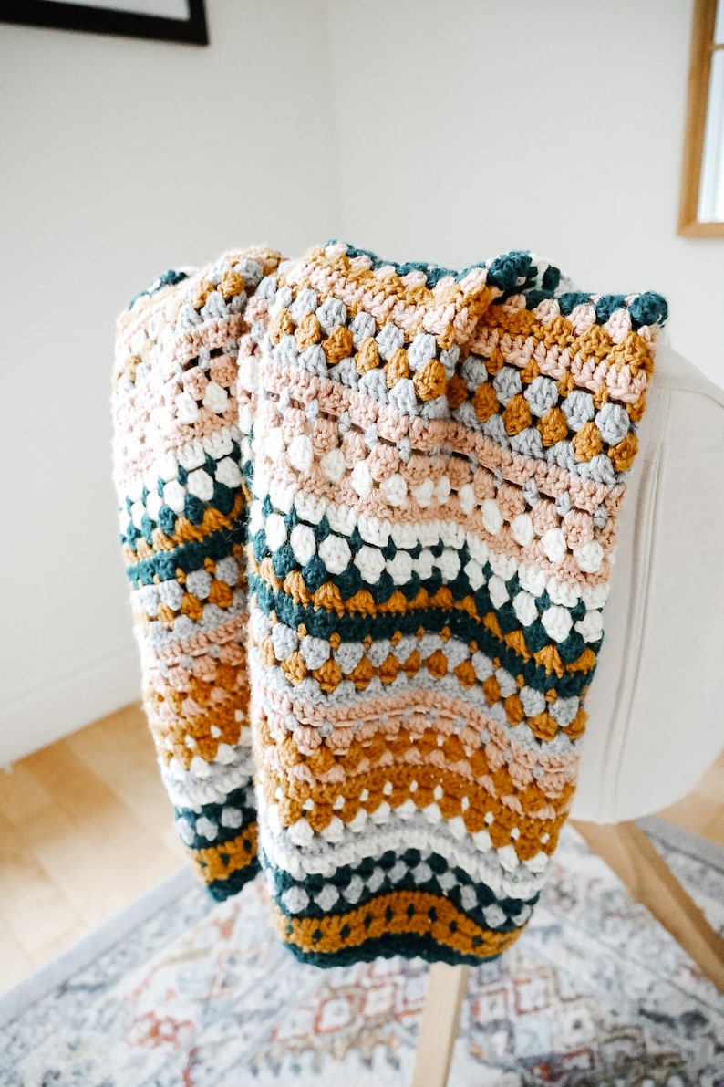 Rustic River Blanket Crochet Pattern