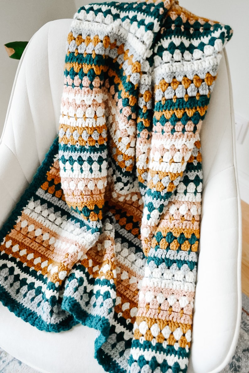 Rustic River Blanket Crochet Pattern