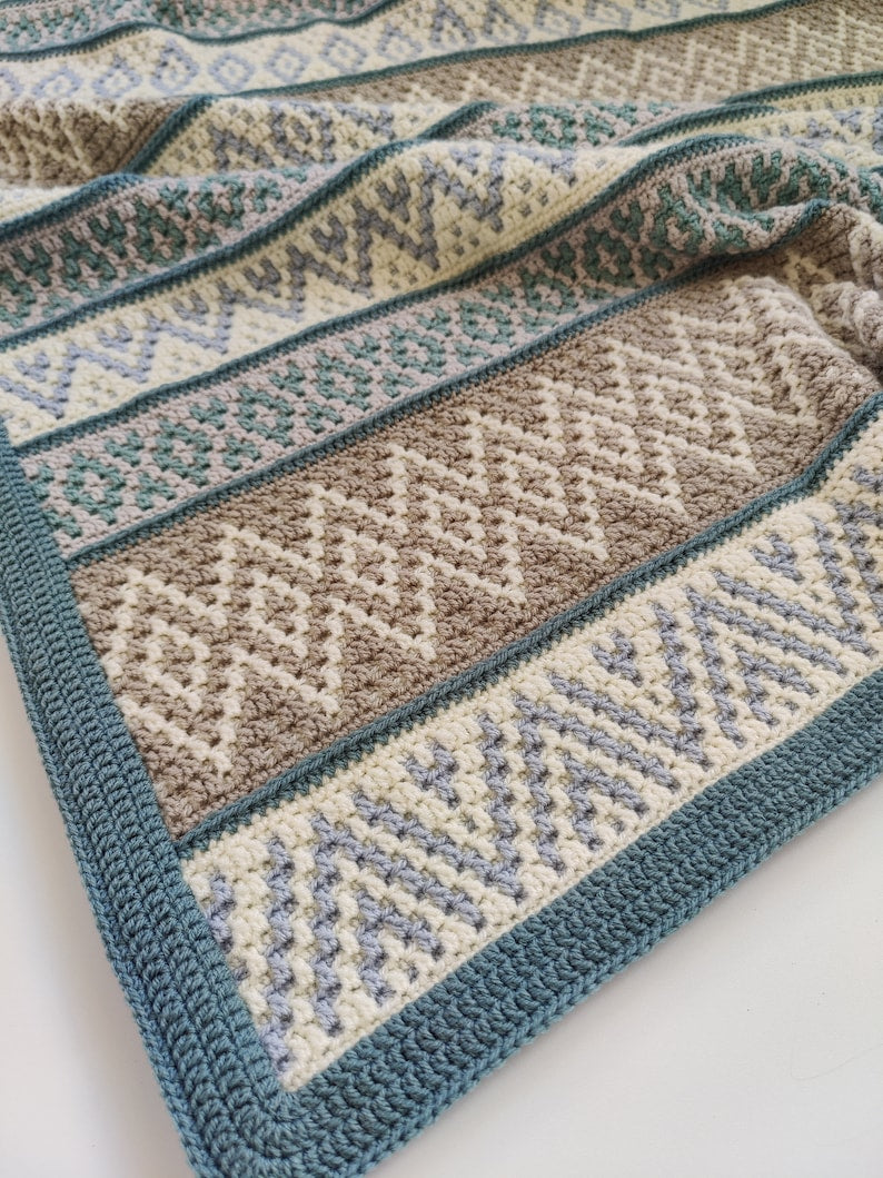 Oceanic Blanket Crochet Pattern