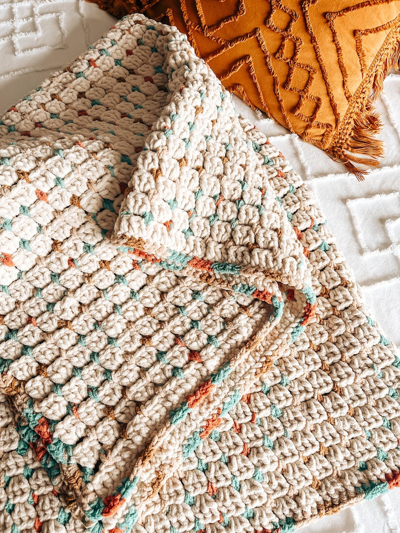 Tranquil Waves Blanket Crochet Pattern