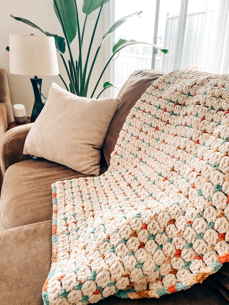 Tranquil Waves Blanket Crochet Pattern