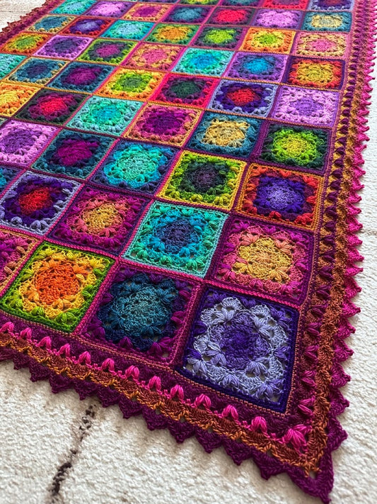 Color Symphony Blanket Crochet Pattern