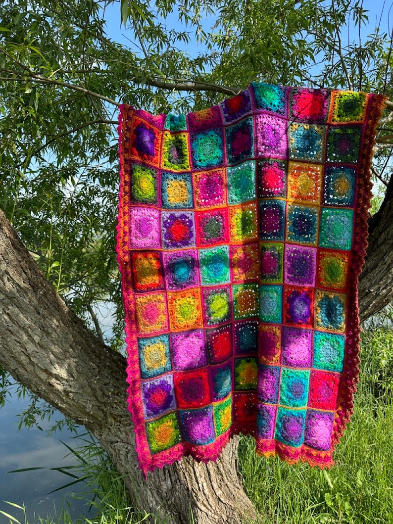 Color Symphony Blanket Crochet Pattern