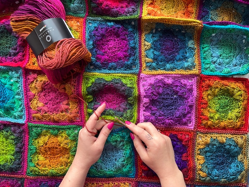 Color Symphony Blanket Crochet Pattern