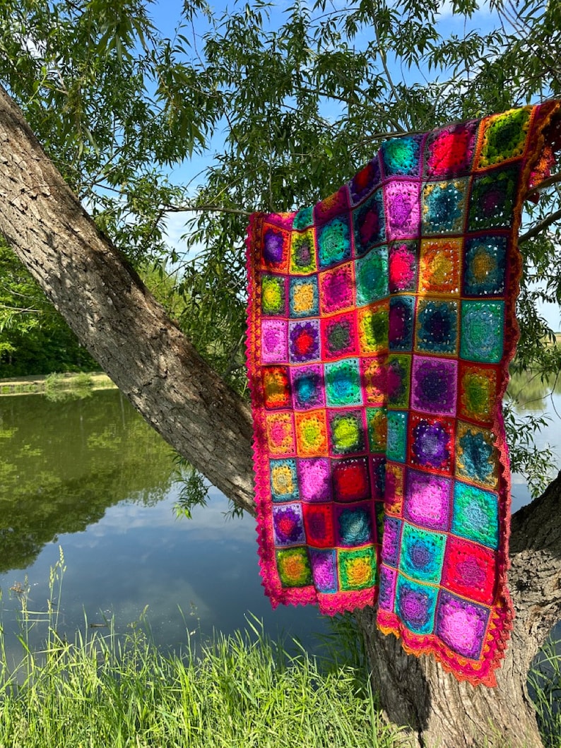 Color Symphony Blanket Crochet Pattern