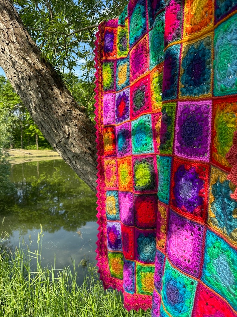 Color Symphony Blanket Crochet Pattern