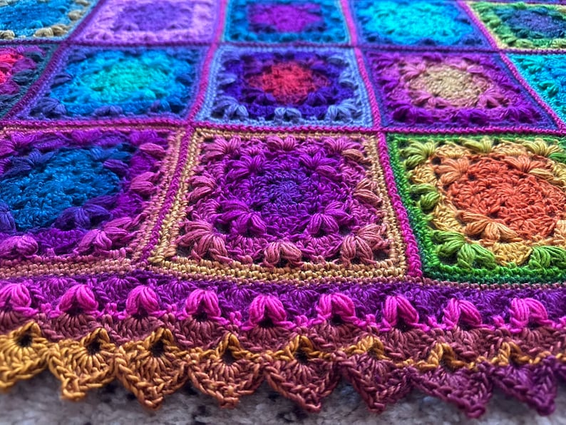 Color Symphony Blanket Crochet Pattern