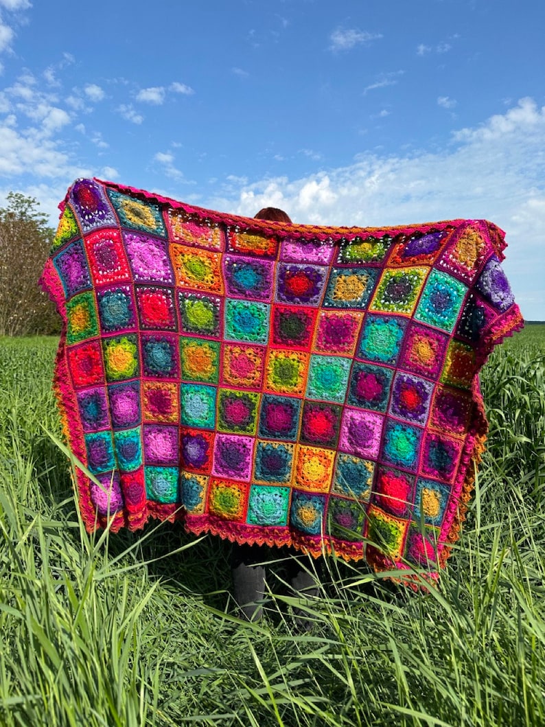 Color Symphony Blanket Crochet Pattern