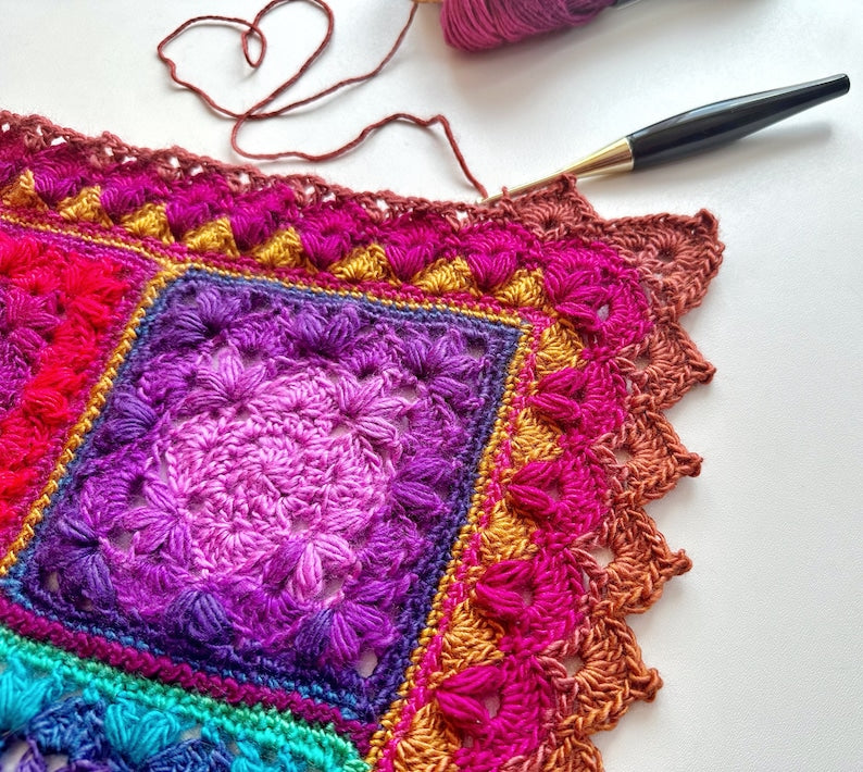 Color Symphony Blanket Crochet Pattern