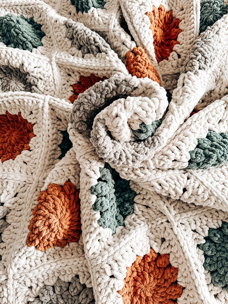 Frosted Blooms Blanket Crochet Pattern
