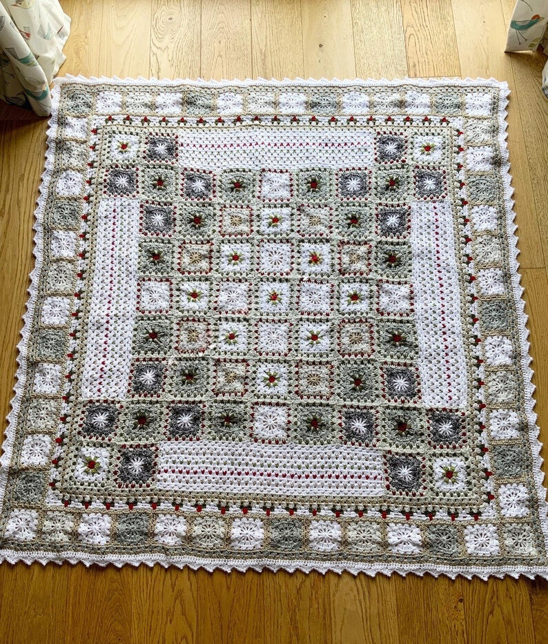 Frosted Gleam Blanket Crochet Pattern
