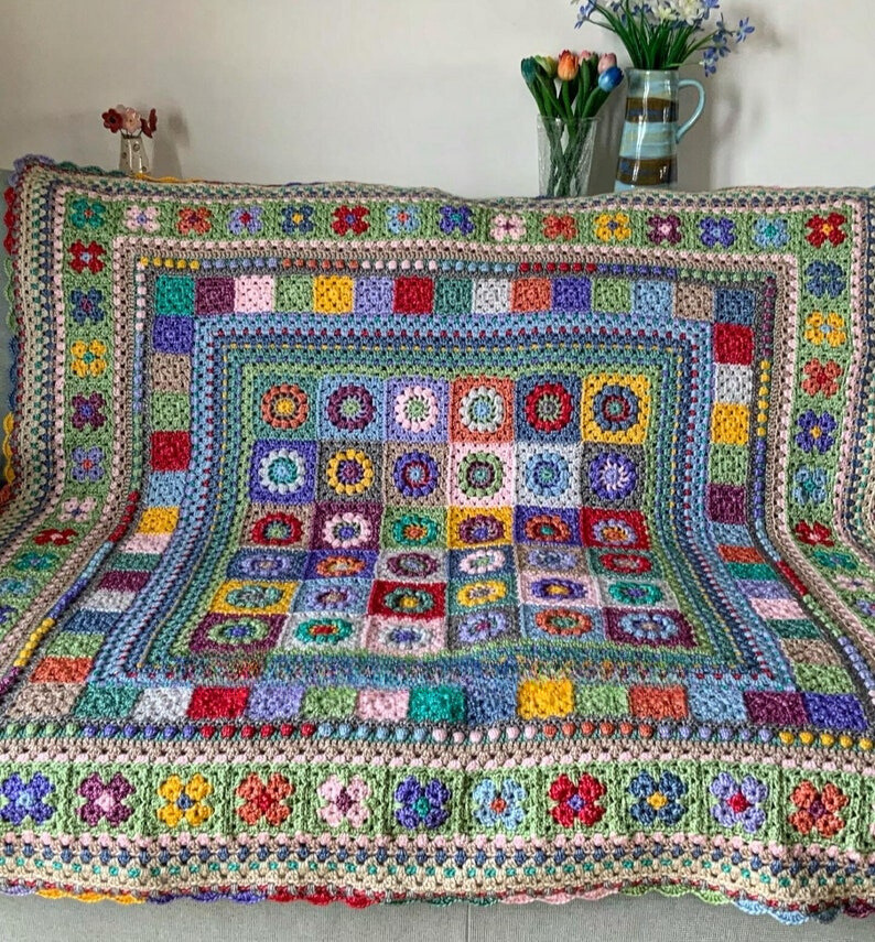 Garden Treasures Blanket Crochet Pattern