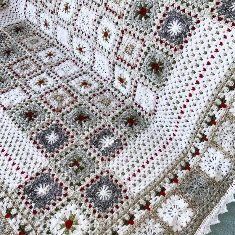 Frosted Gleam Blanket Crochet Pattern