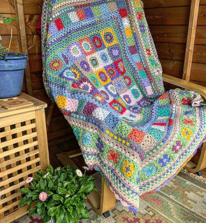 Garden Treasures Blanket Crochet Pattern