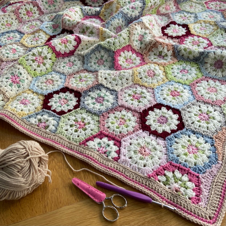 Timeless Hexagon Blanket Crochet Pattern