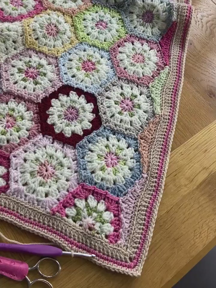 Timeless Hexagon Blanket Crochet Pattern